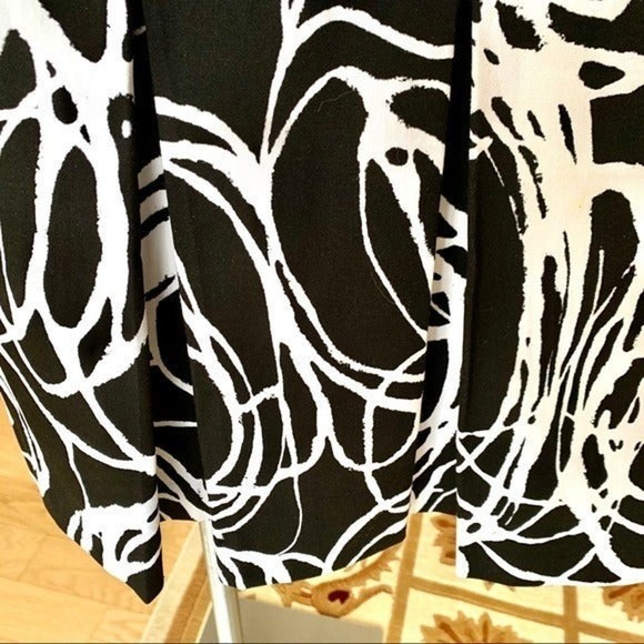 Pleated A-Line Knee Length Graphic Print Skirt Size Medium - Picture 5 of 8